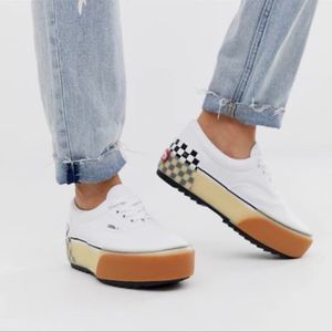 Vans Era Stacked White Checkerboard Sneakers